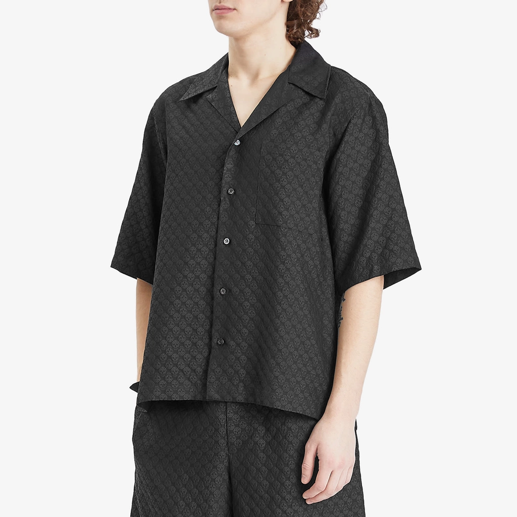 Alexander McQueen Men's Jacquard Skull Shirt Black/Black